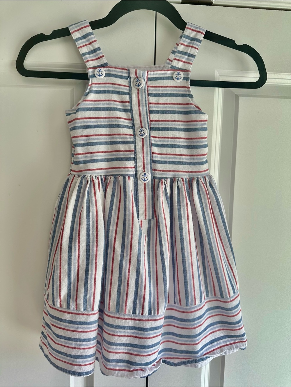 Little Girls Sperry Striped Sundress in White, Blue & Red | NWOT